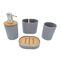 Ceramic 4pcs Round Bathroom Accessory Set